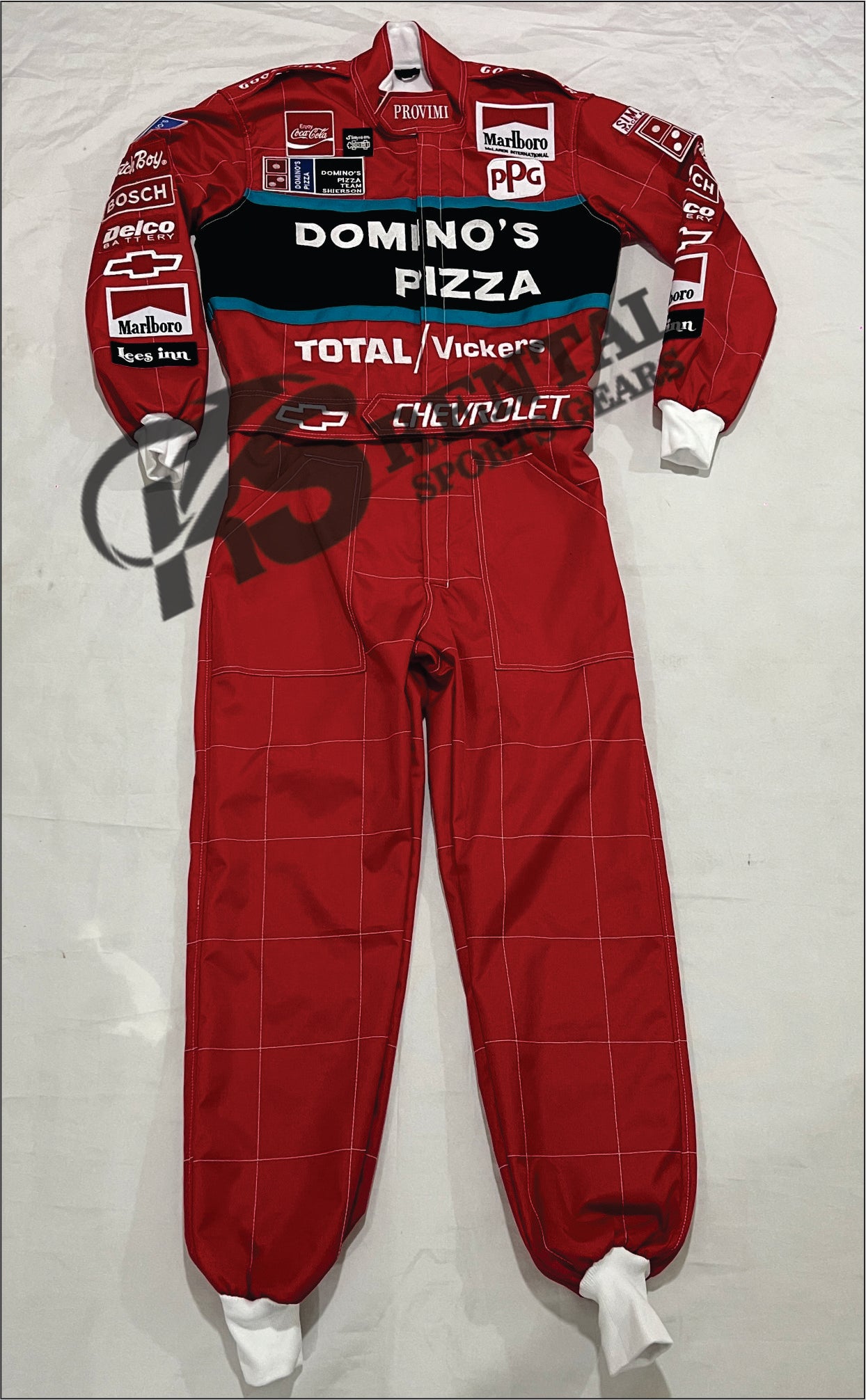 1990 Arie Luyendyk Team Issued Dominos Pizza Team Shierson Racing Suit