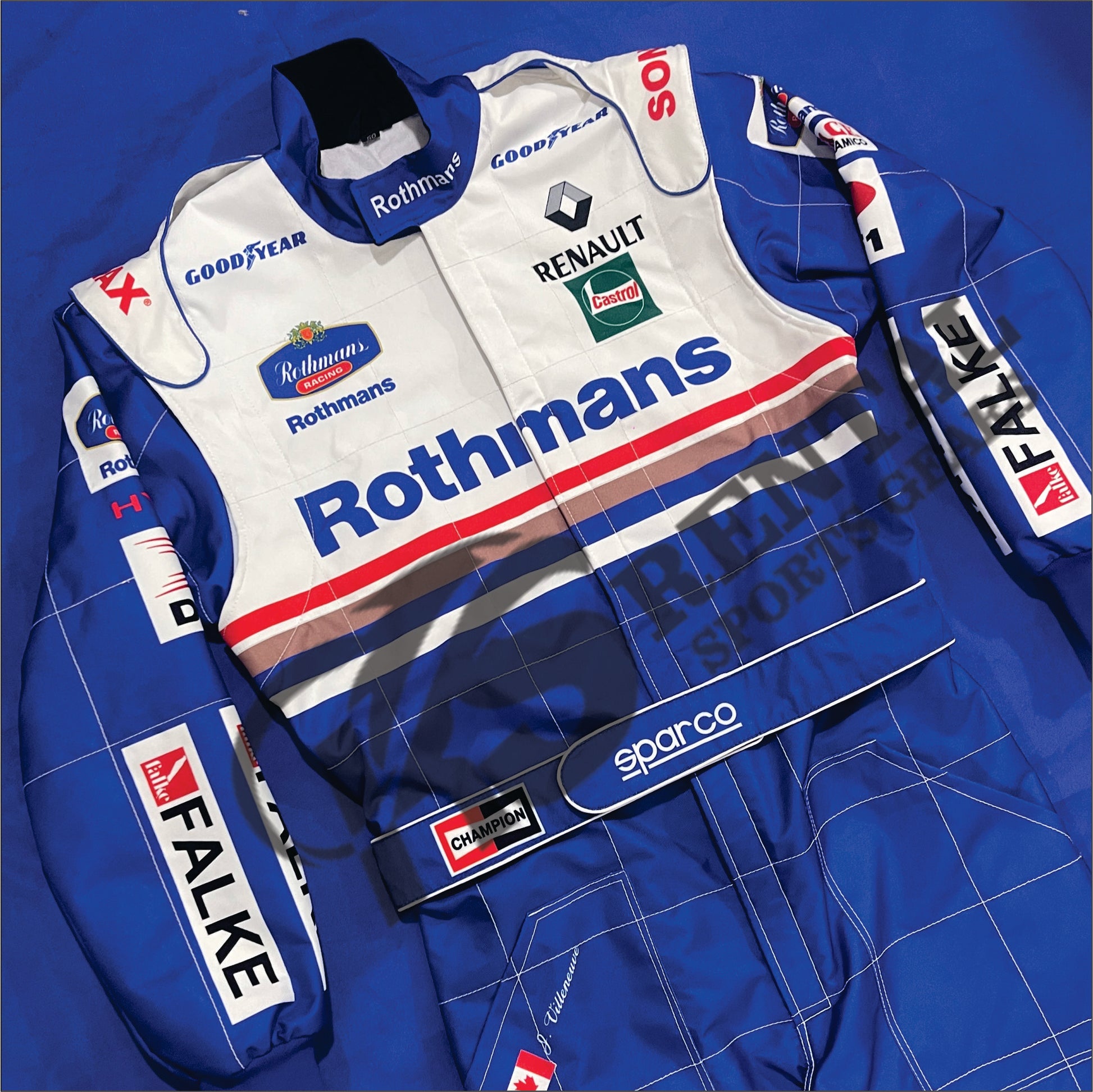 1997 Jacques Villeneuve Williams F1 Printed Suit
