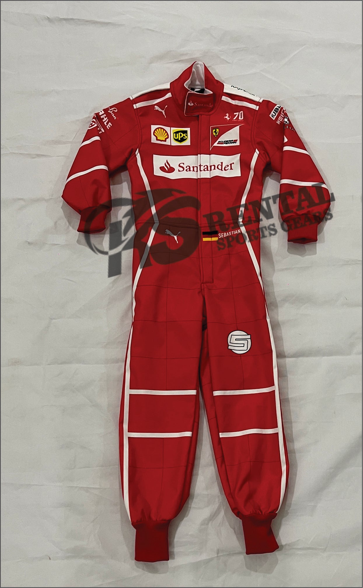 2017 Sebastian Vettel Race 70th Anniversary Scuderia Ferrari F1 Racing Suit