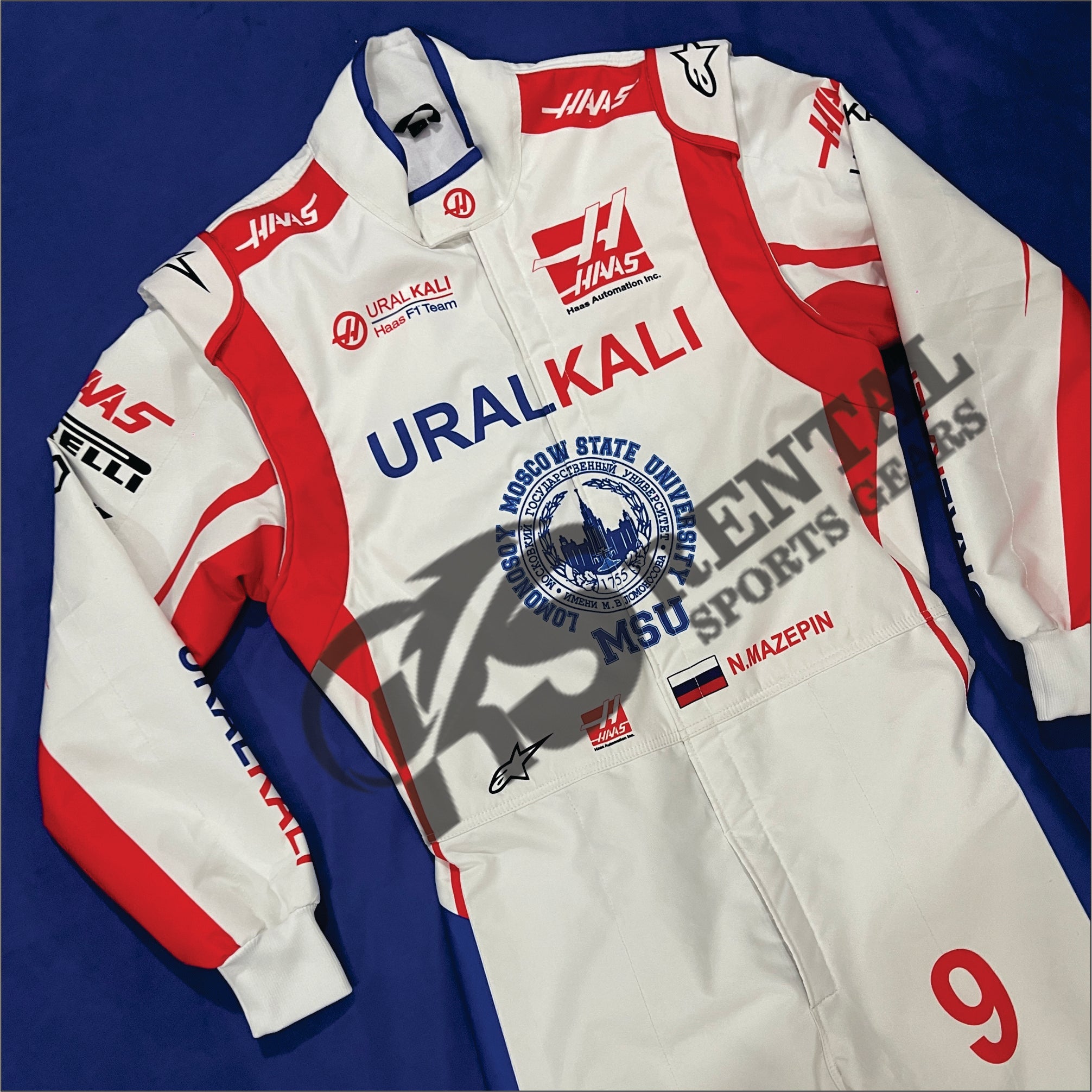 2021 Nikita Mazepin British GP F1 Team Haas Racing Suit
