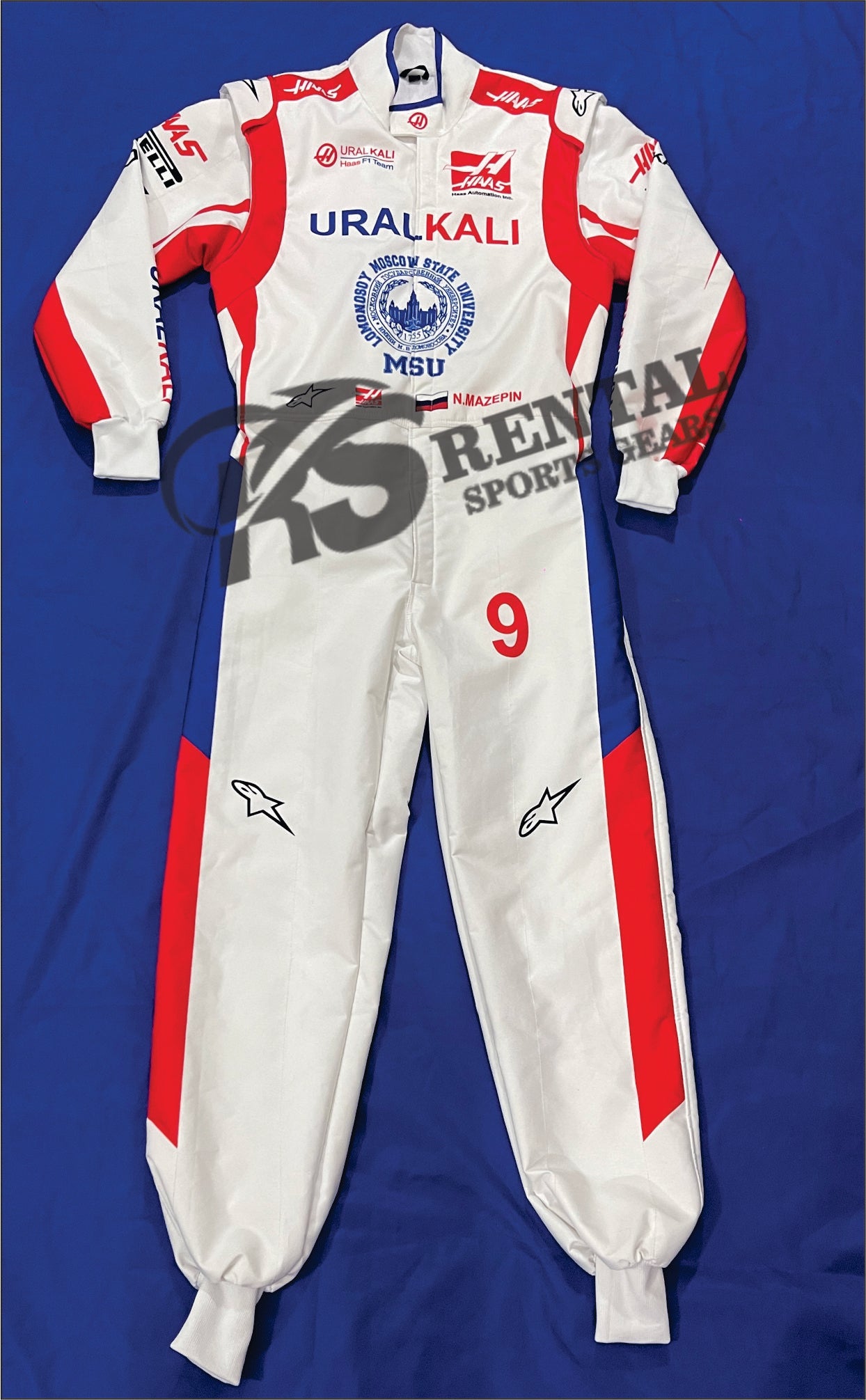 2021 Nikita Mazepin British GP F1 Team Haas Racing Suit