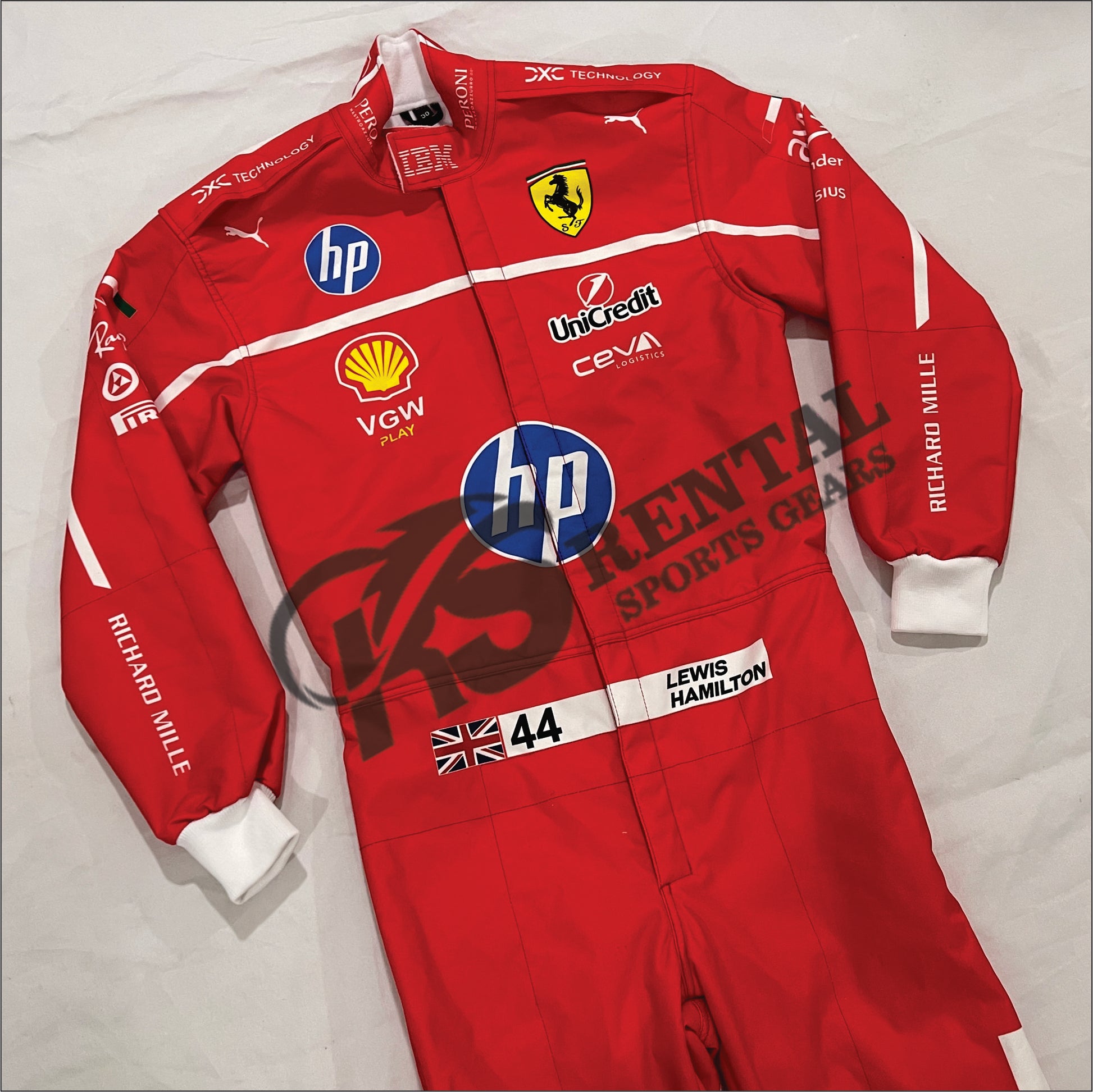 2025 Lewis Hamilton Ferrari Replica F1 Race Suit