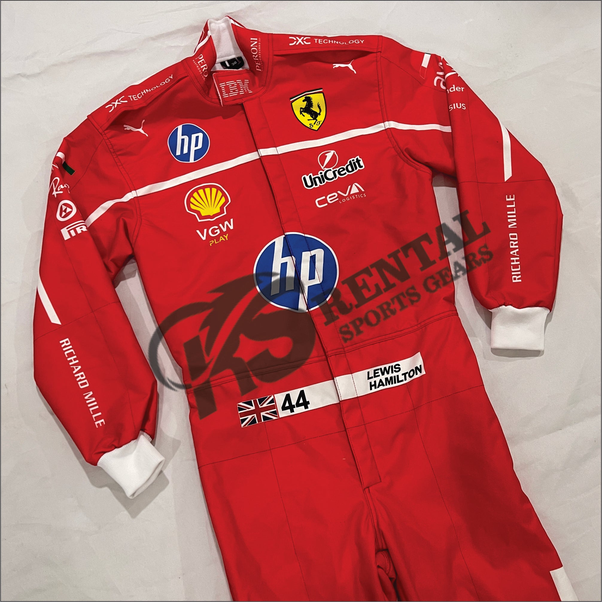2025 Lewis Hamilton Ferrari Replica F1 Race Suit