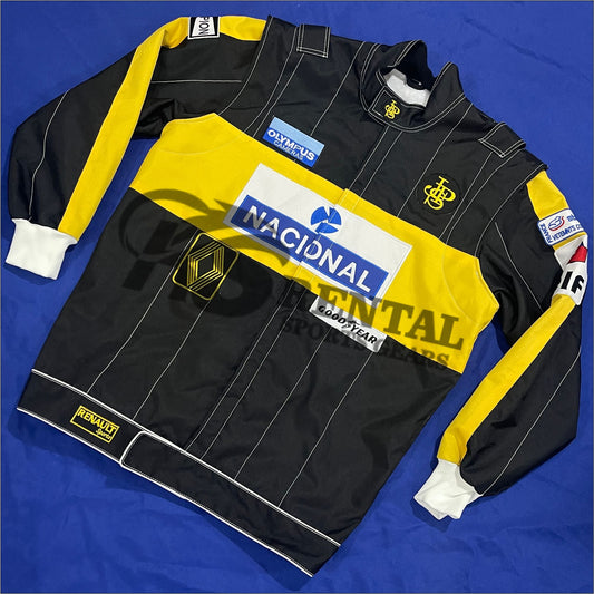 Ayrton Senna 1985 F1 Jps Embroidery Jacket F1 Replica Embroidery