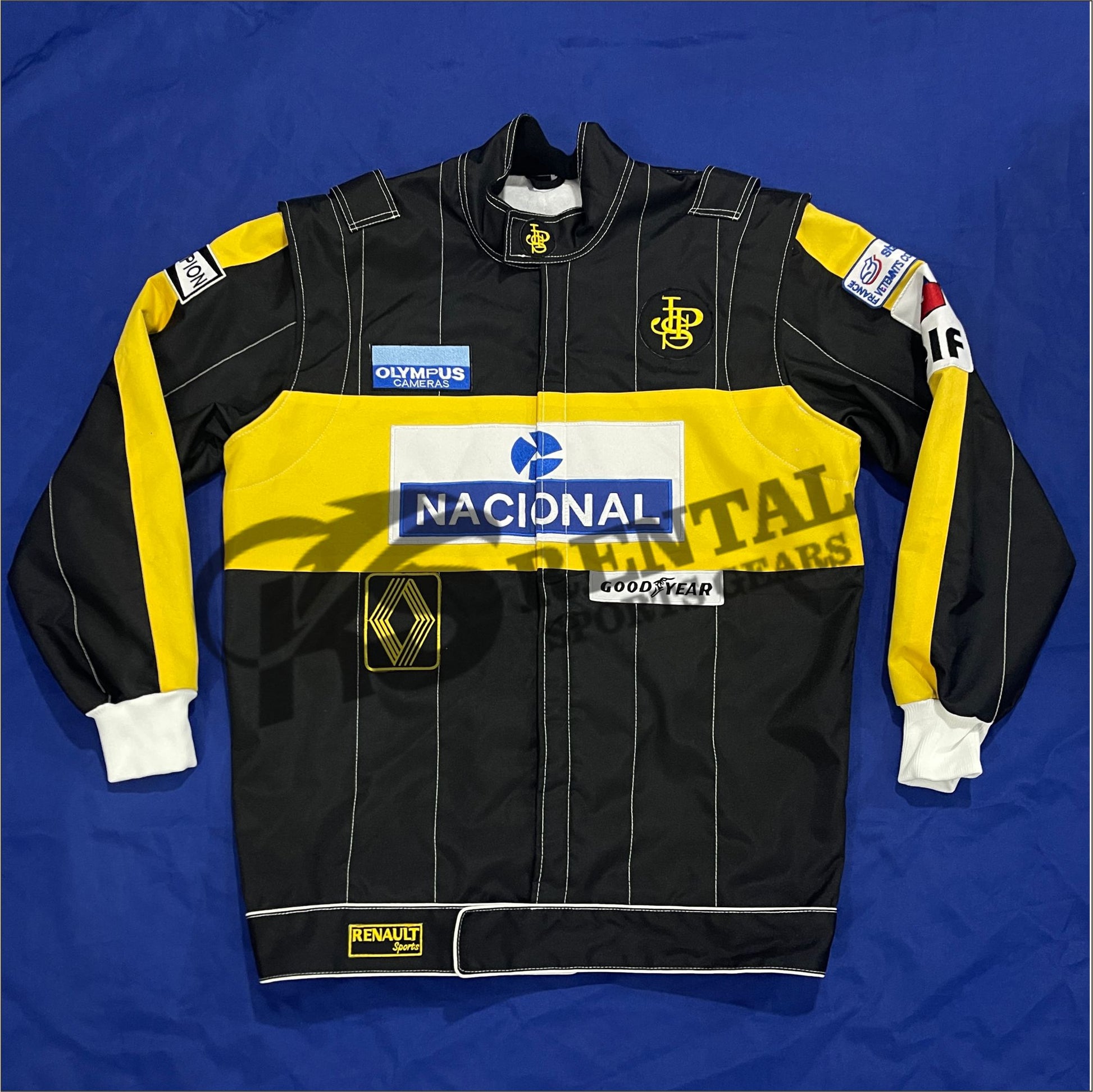 Ayrton Senna 1985 F1 Jps Embroidery Jacket F1 Replica Embroidery