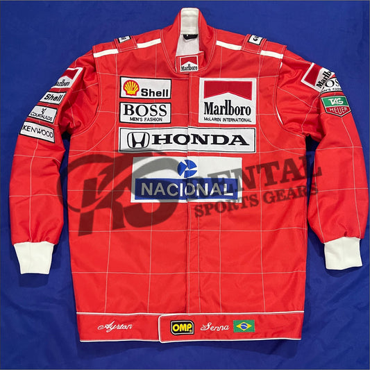 Ayrton Senna 1991 racing Embroidery Jacket McLaren F1