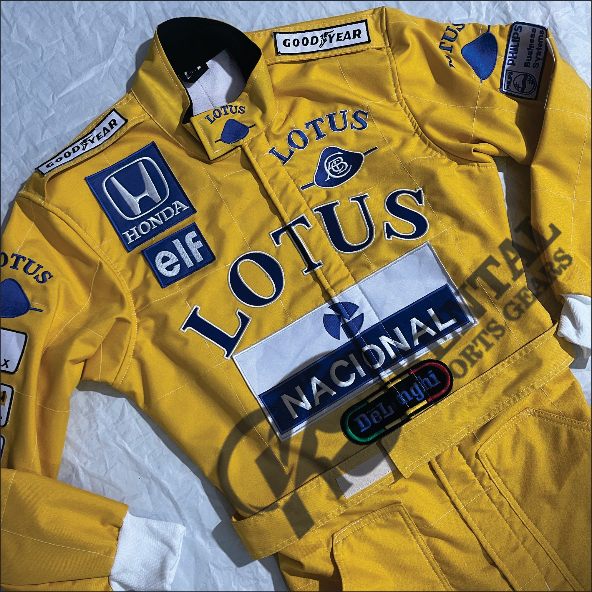 Ayrton Senna LOTUS 1987 Embroidery F1 Replica Embroidery Race Suit
