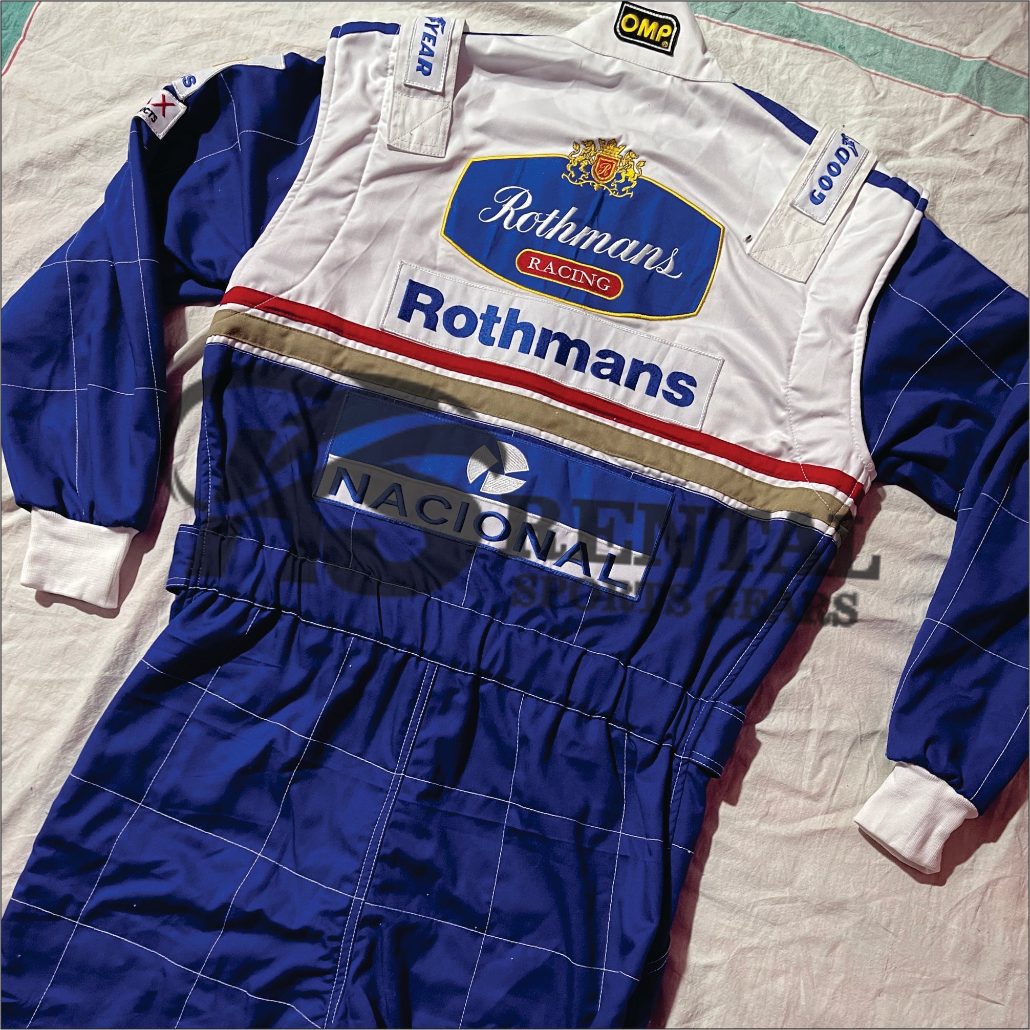 Ayrton Senna Rothmans 1984 Replica Embroidered patches Suit