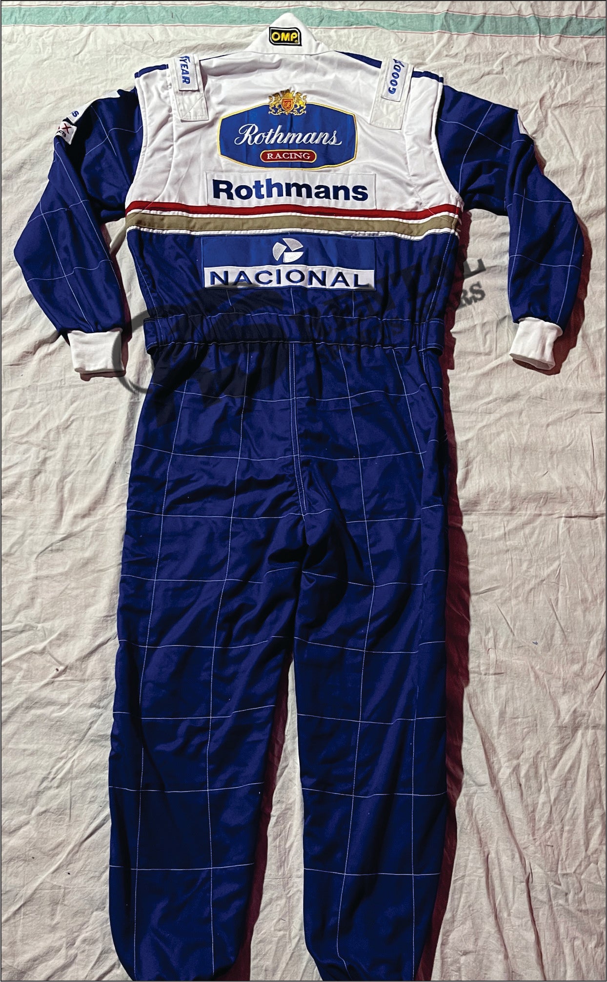 Ayrton Senna Rothmans 1984 Replica Embroidered patches Suit