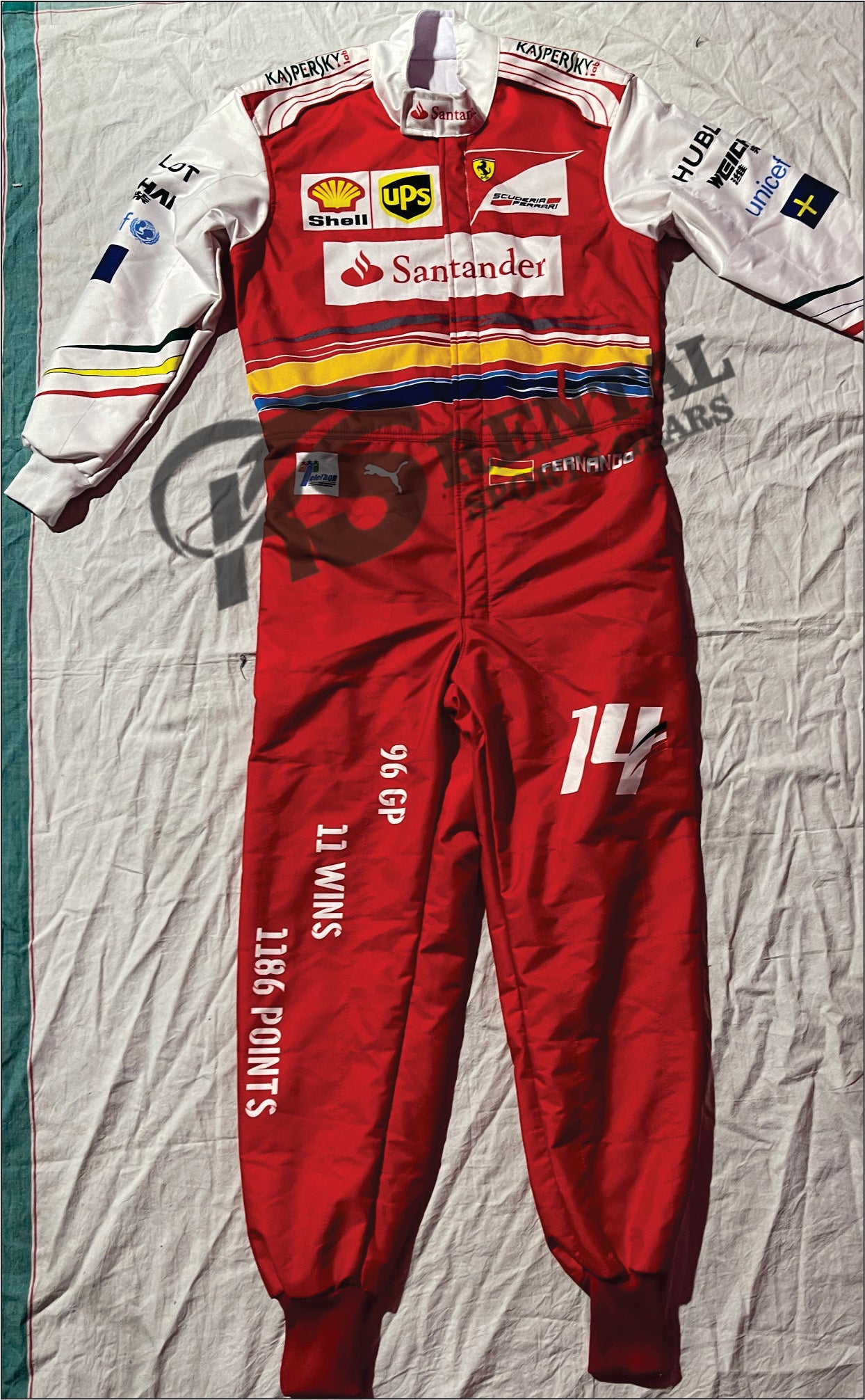 Fernando Alonso 2014 F1 Ferrari Abu Dhabi GP Race Suit