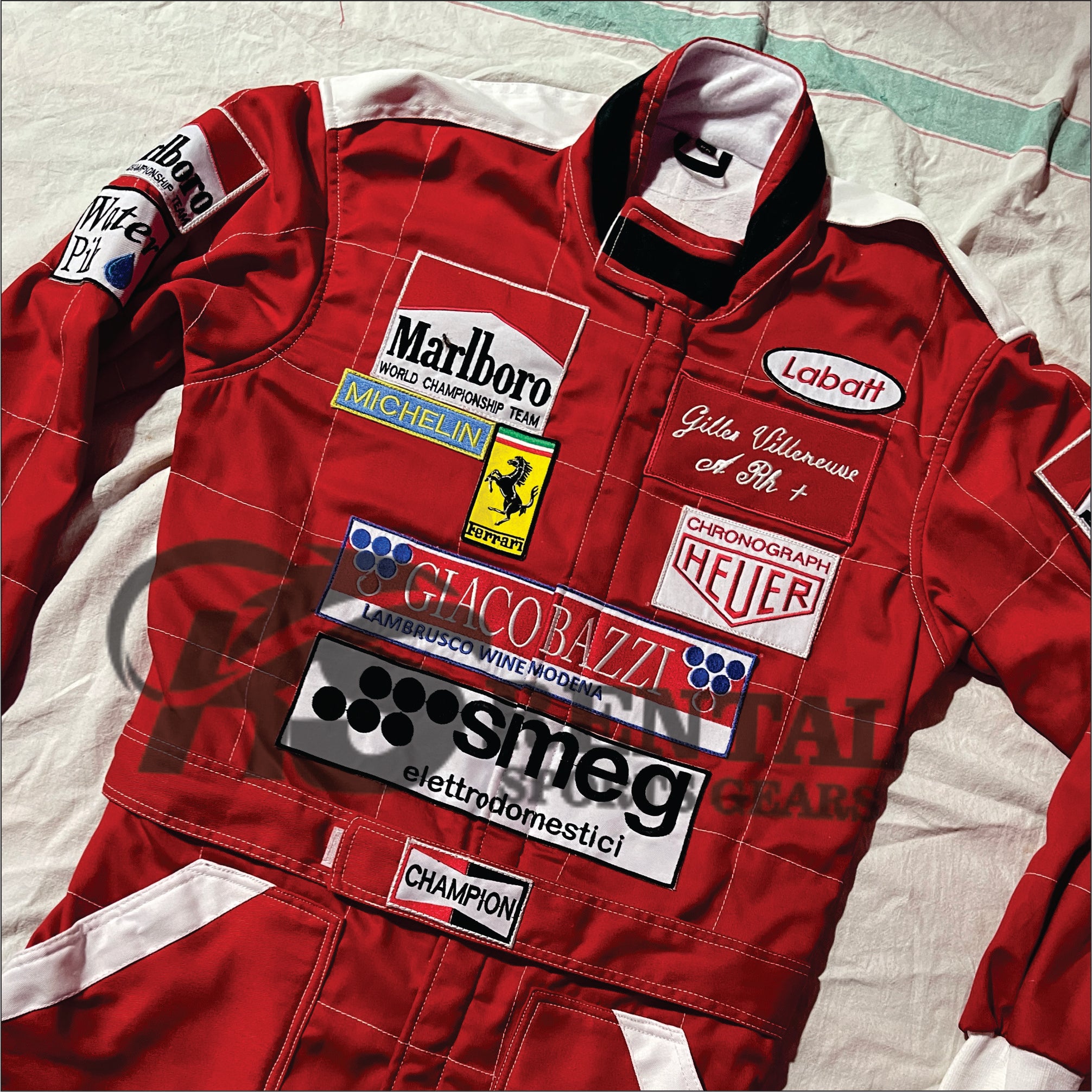 Gilles Villeneuv 1978 Embroidery F1 Race Suit