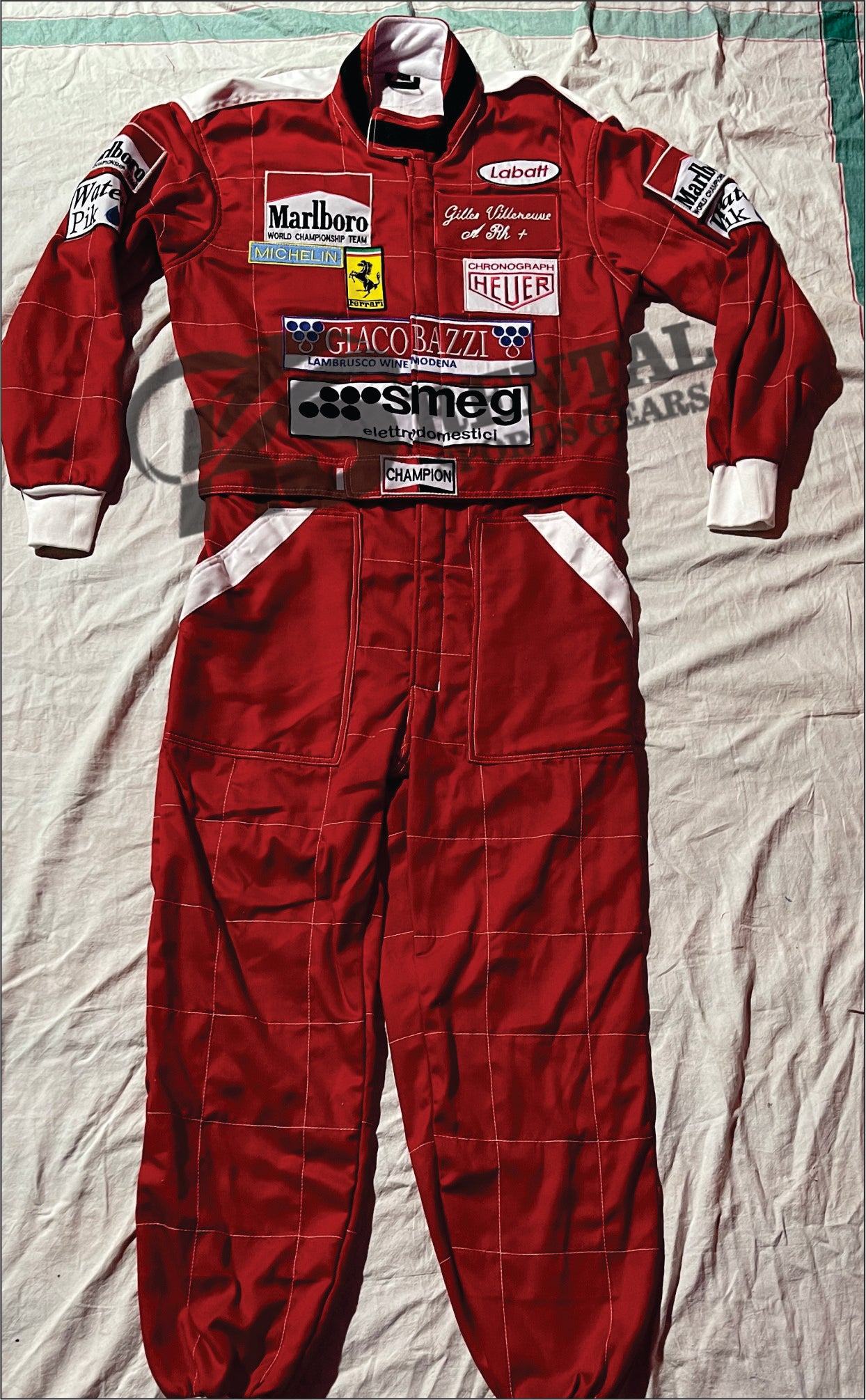 Gilles Villeneuv 1978 Embroidery F1 Race Suit