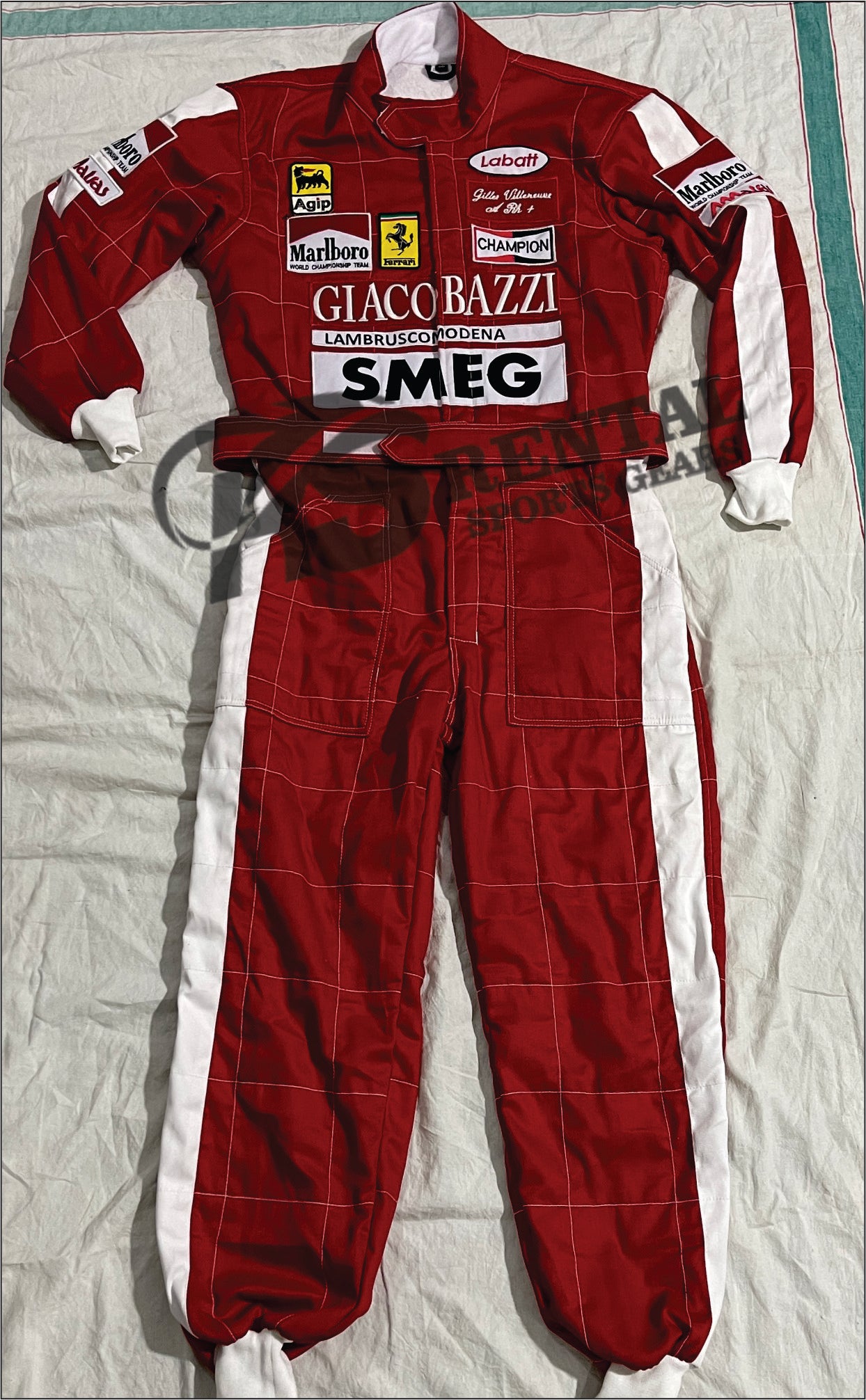 Gilles Villeneuve F1 Embroidery Race Suit