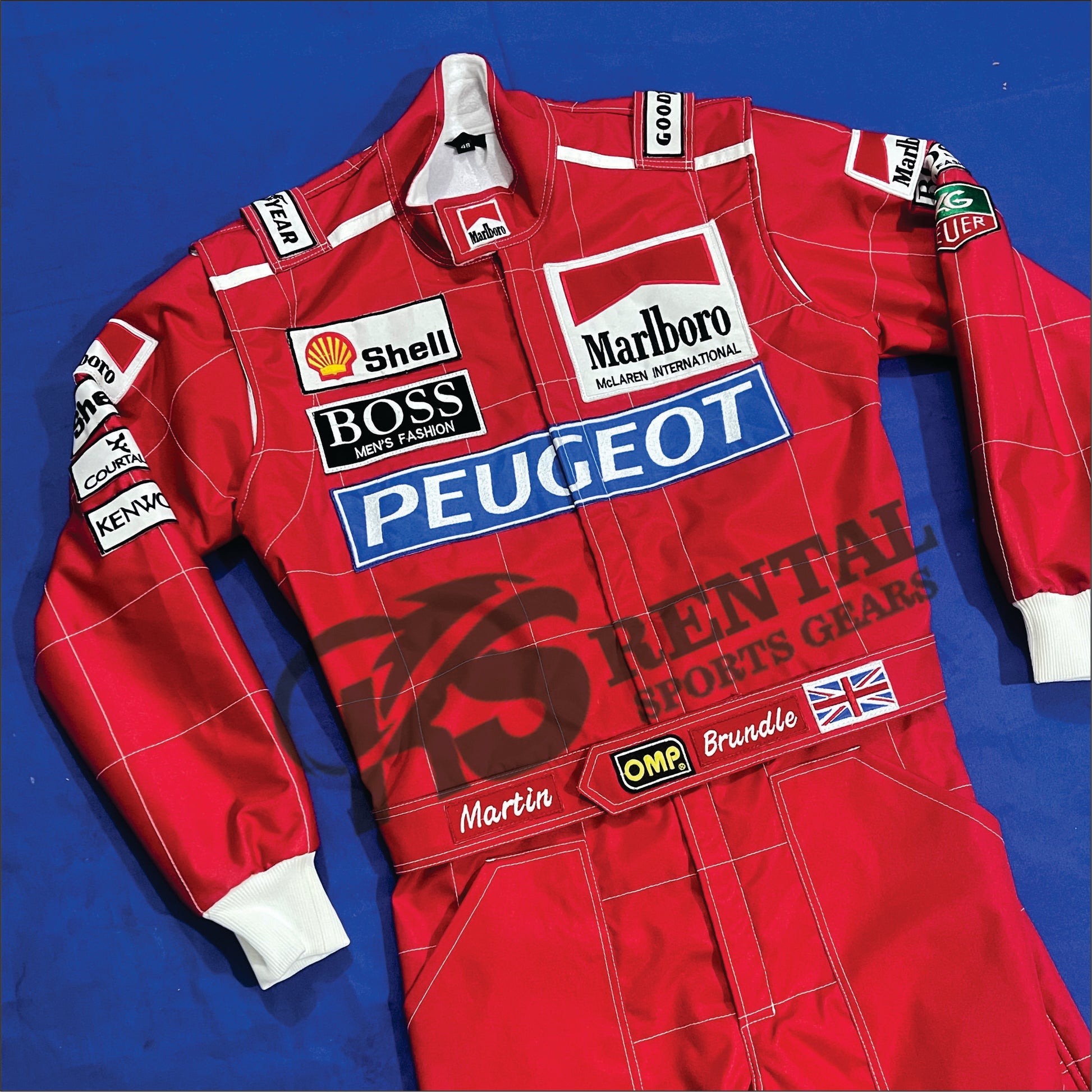 Martin brundle F1 Monaco Grand Prix 1994 Embroidery suit