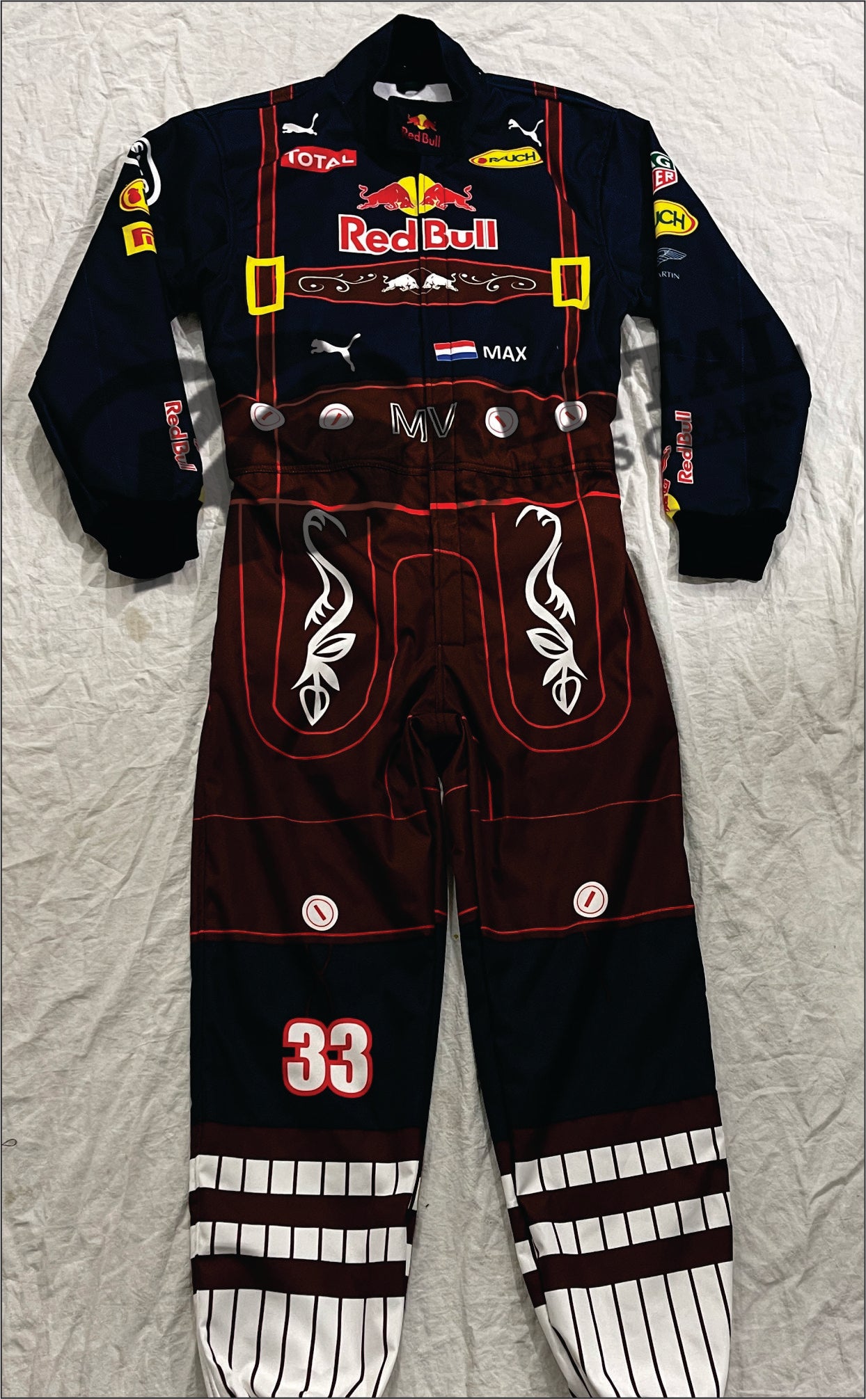 Max Verstappen 2016 F1 Red Bull in Lederhosen Racing race suit