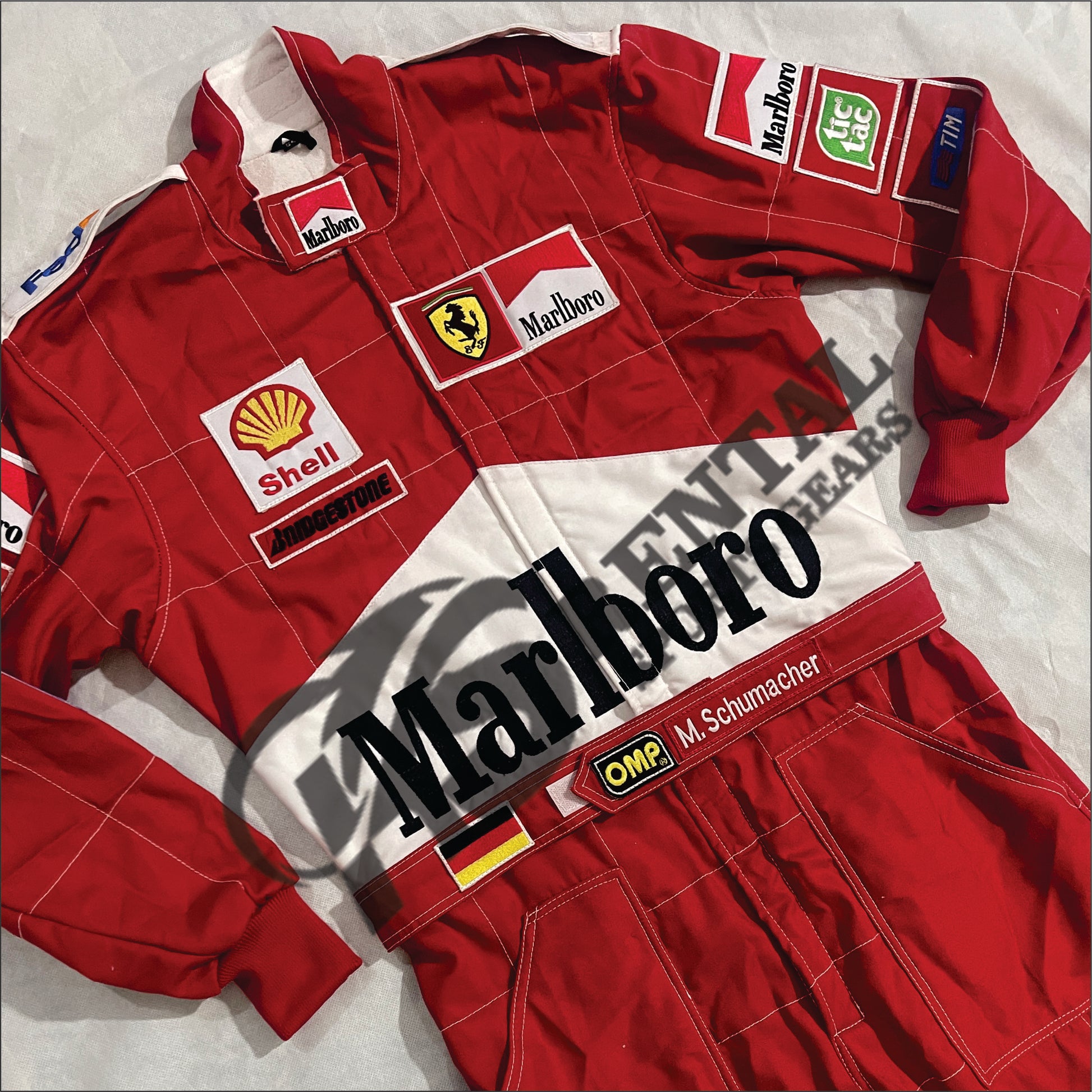 Michael Schumacher 2001 Ferrari Embroidery Racing Suit F1