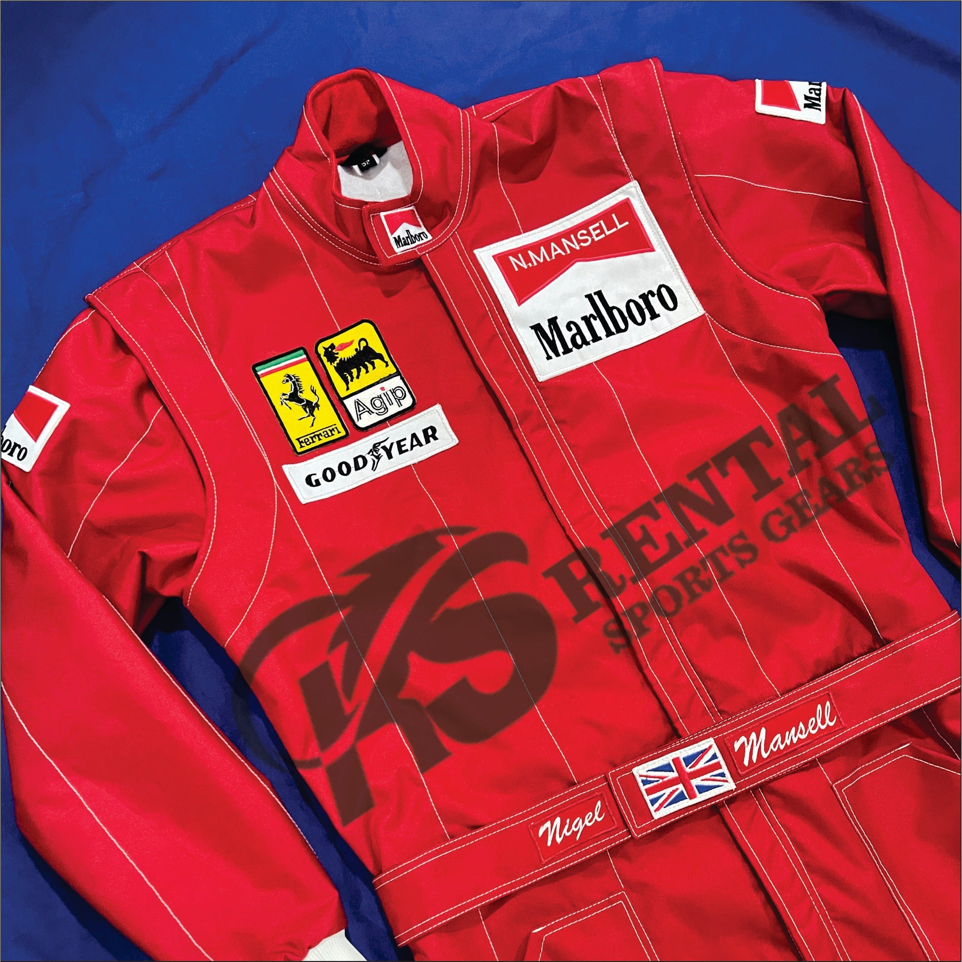 Nigel Mansell 1990 Replica Embroidery racing suit Ferrari F1