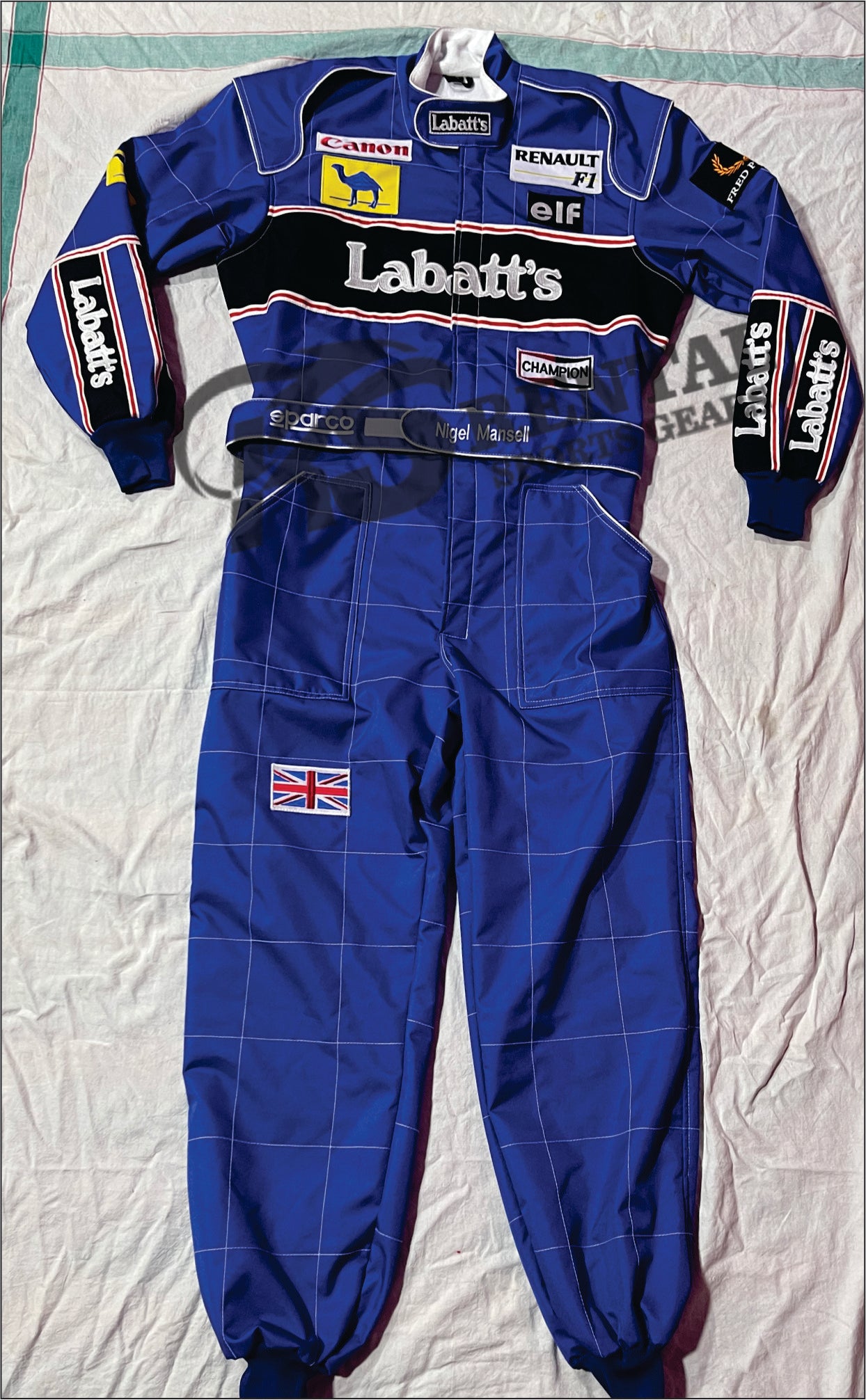 Nigel Mansell 1992 F1 Embroidery Replica Race Suit