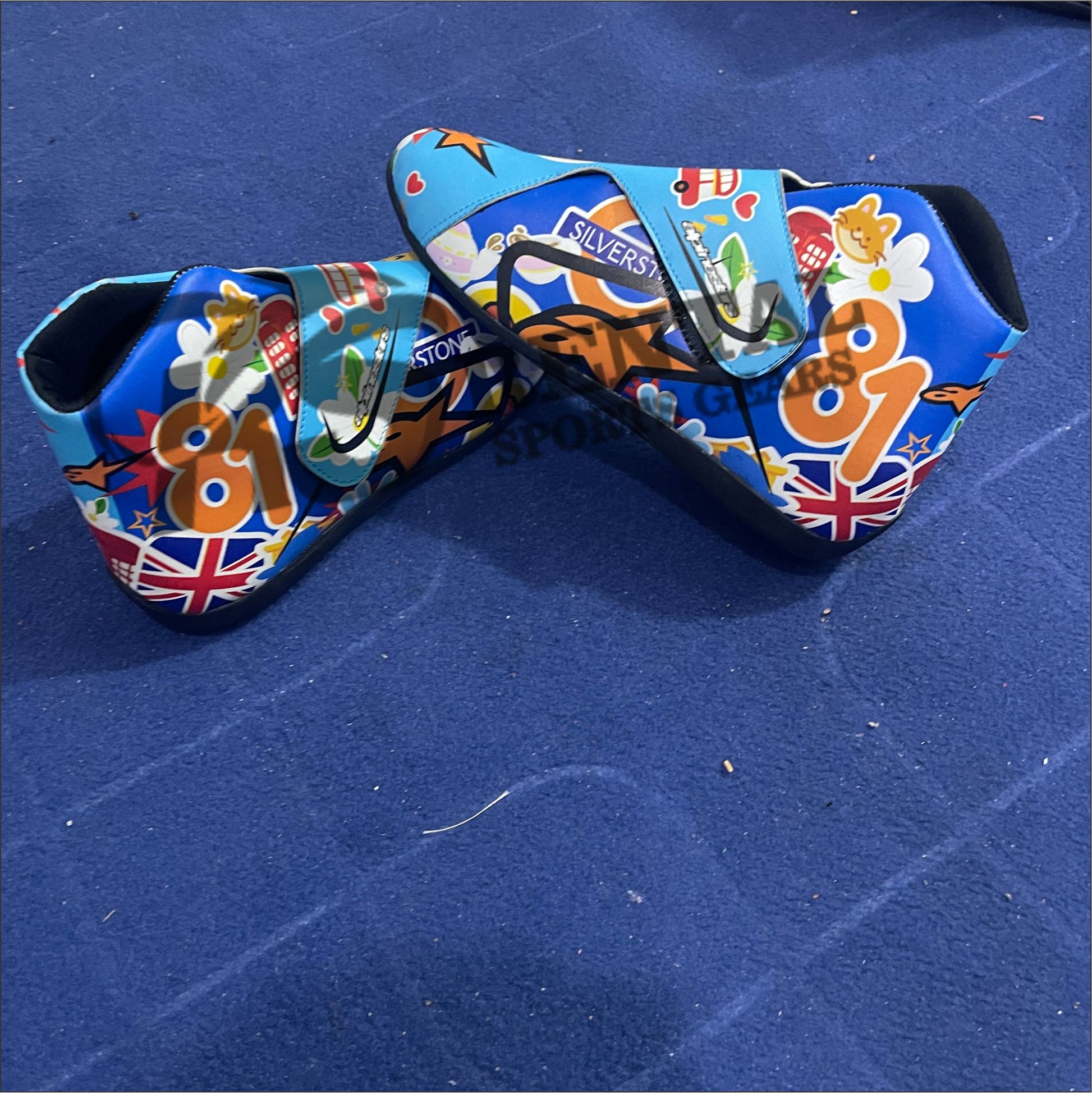 Oscar's race boots for the British Grand Prix 2024