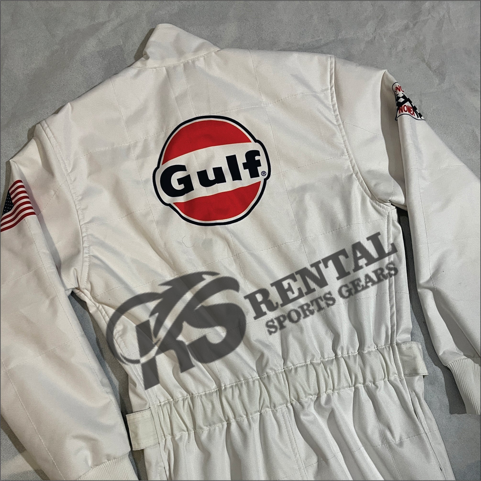 Steve McQueen Gulf 1971 Printed Go kart Racing suit