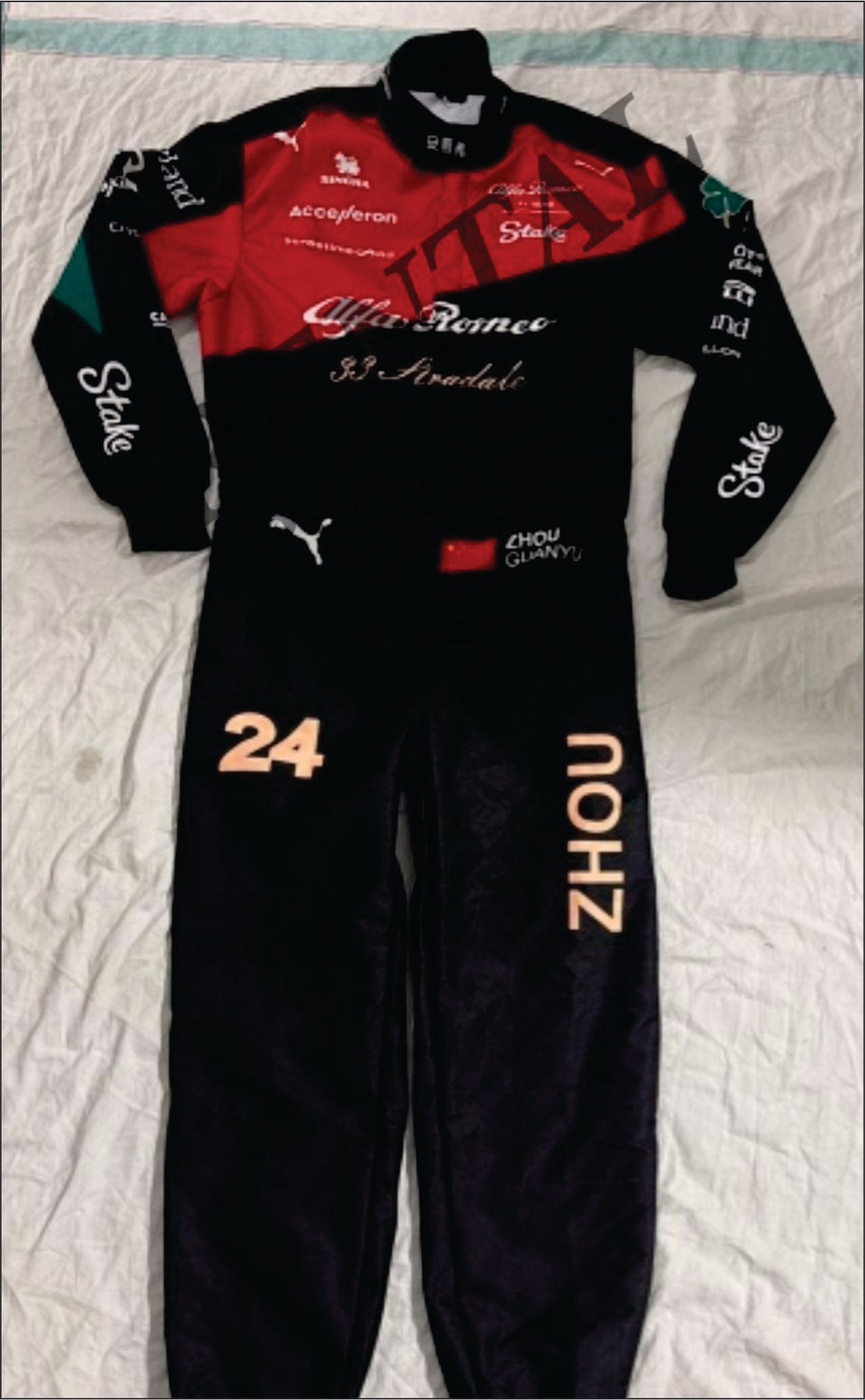 Zhou Guanyu 2023 Alfa Romeo Team F1 Racing Suit