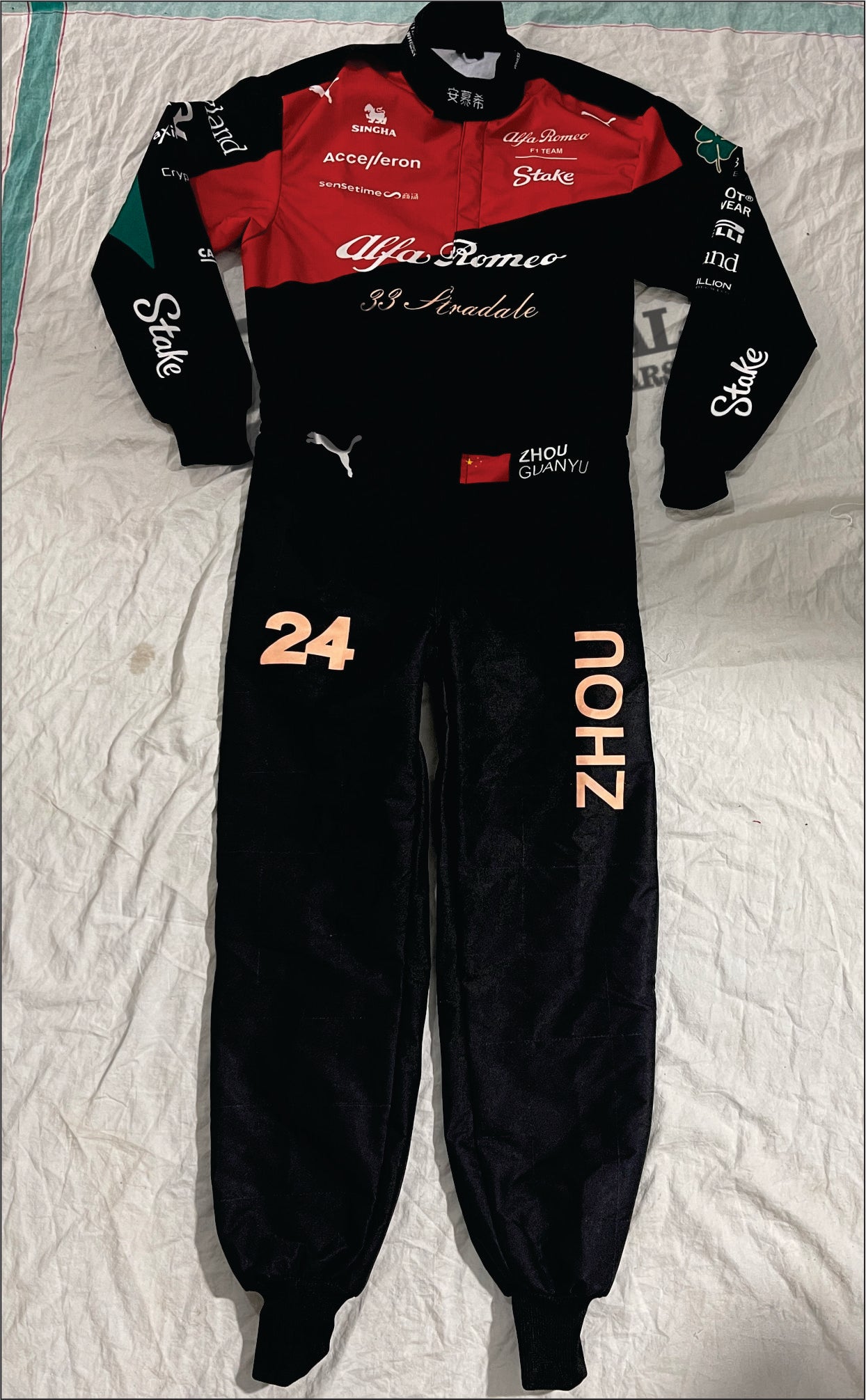 Zhou Guanyu 2023 F1 Alfa Romeo Italian GP Race Suit
